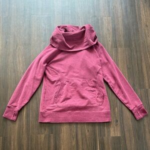 Cozy LL Bean Maroon Cowl Neck Sweatshirt